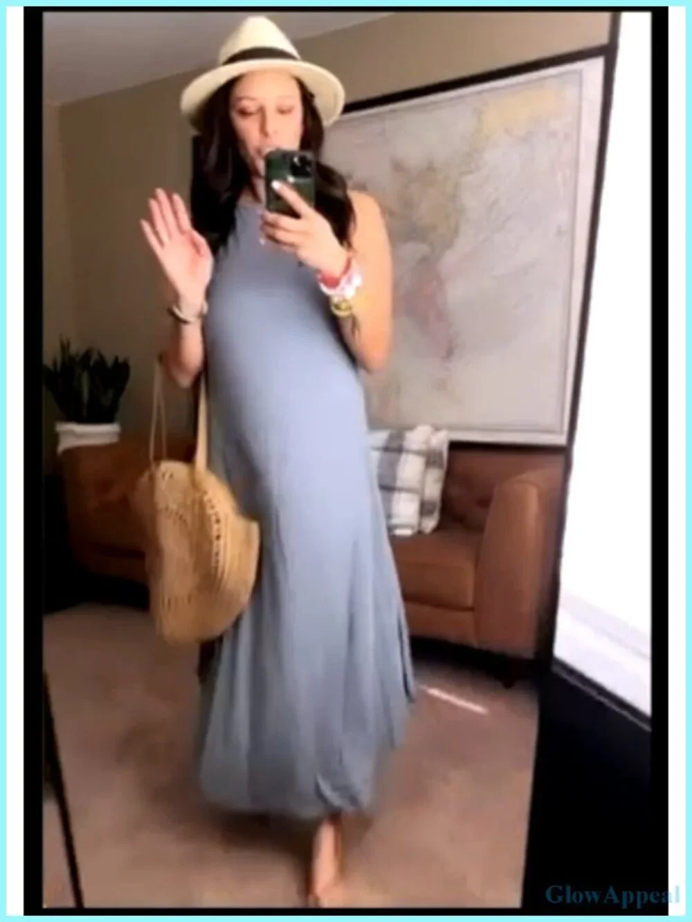 Sleeveless Halter Maxi Dress with Side Slit, Lightweight & Flowy Summer Beach